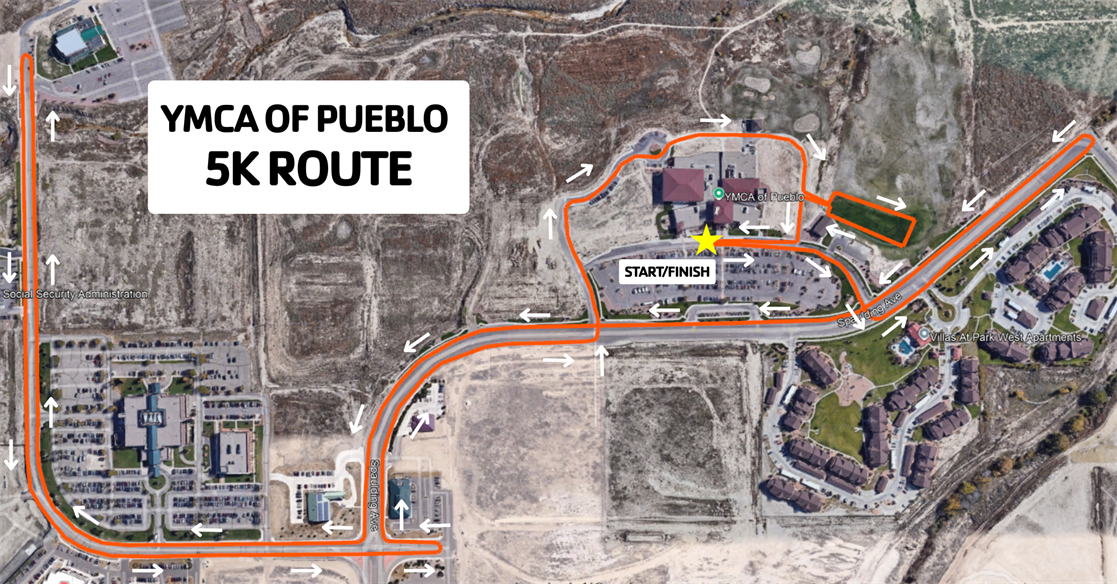 YMCA 2025 5k Route YMCA 2025 5k Route