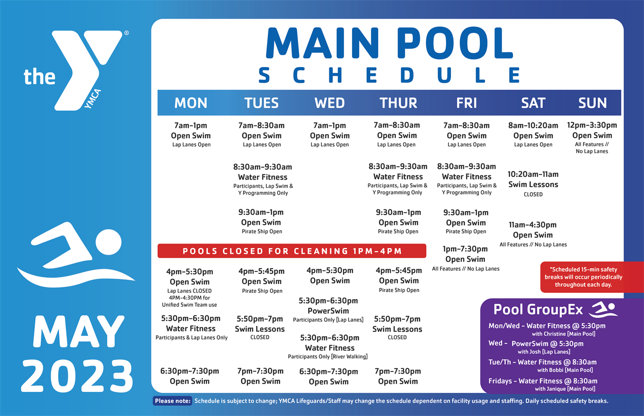 Main Pool Schedule