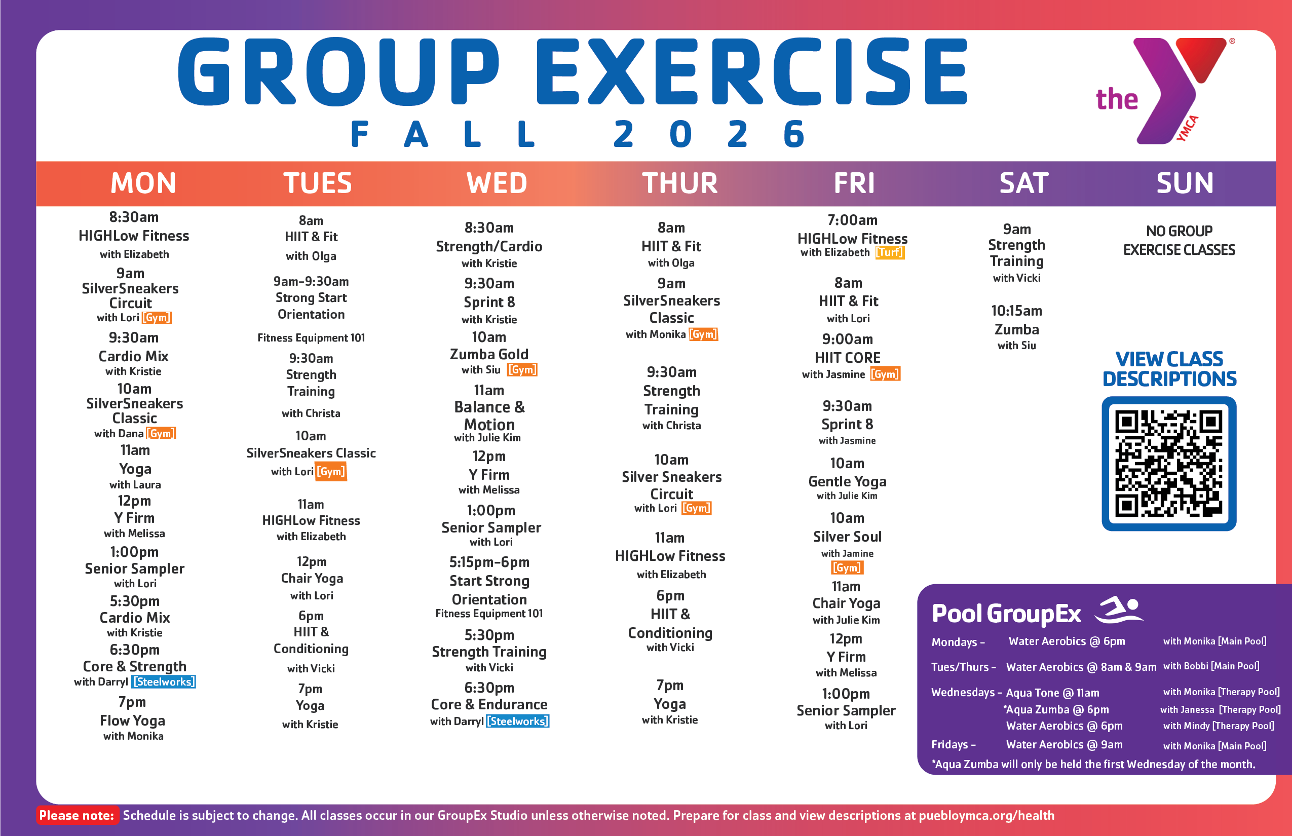 GroupEx Schedule Hallway Template