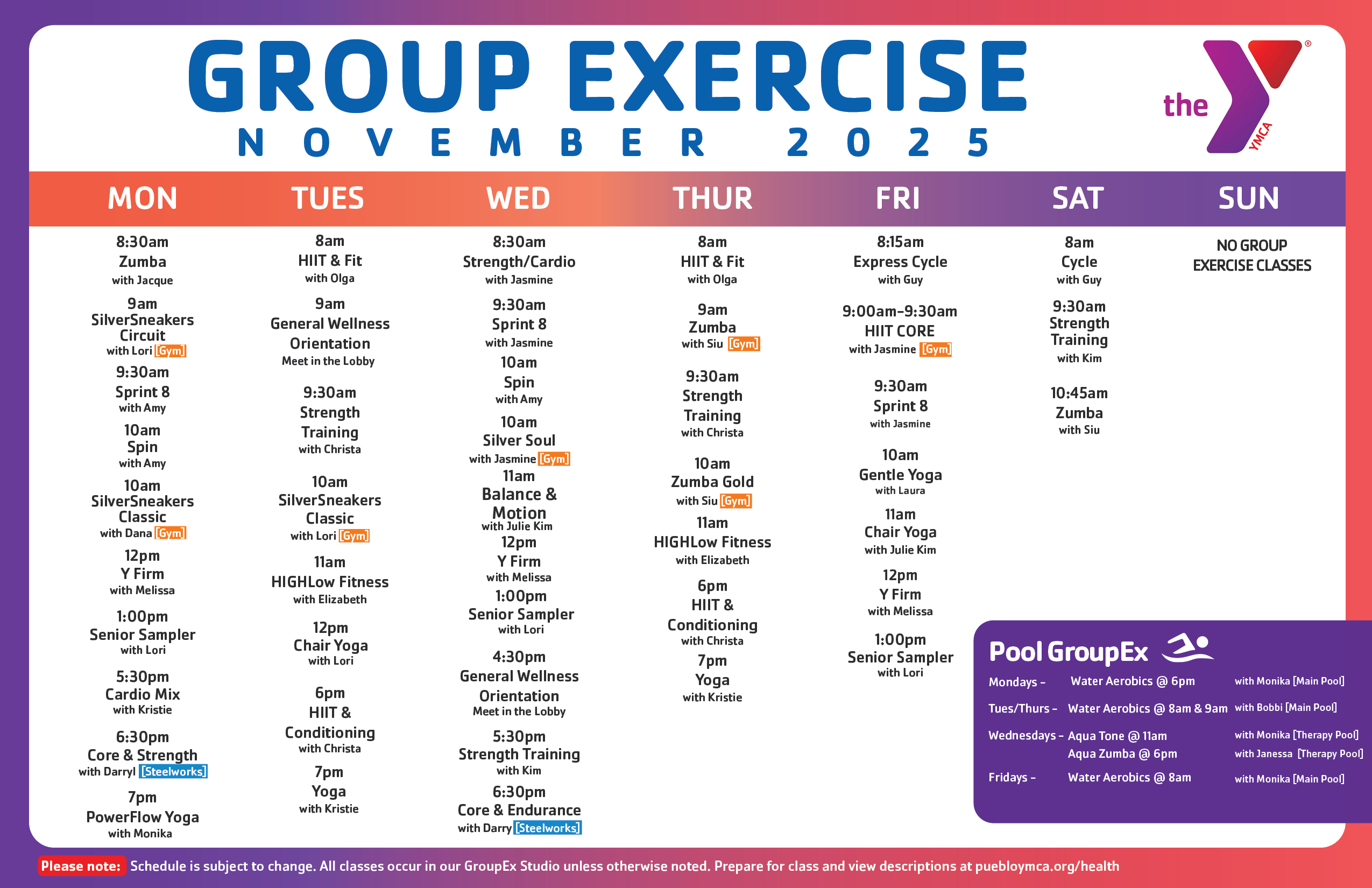 GroupEx Schedule NOV2025